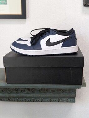 Jordan 1 Low Golf Midnight Navy Size 8.5  Cleat Nike Air Men’s Shoe Blue White